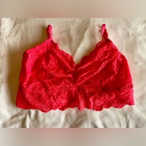 Pink Victoria’s Secret Red lace bralette